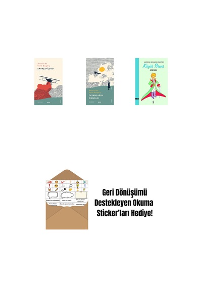 Savaş Pilotu + İnsanların Dünyası + Küçük Prens + Okuma Sticker'ları