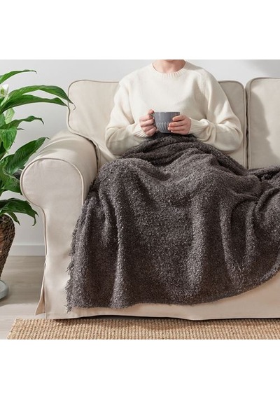 Ikea Sandbrodd Polar Koltuk Örtüsü Tek Kişilik 130 X 170 Cm Koyu Gri