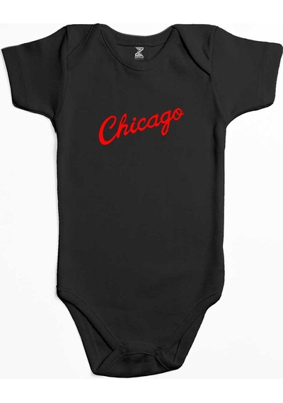 Zepplin Giyim Chicago Yazı Sarı Bebek Body Zıbın
