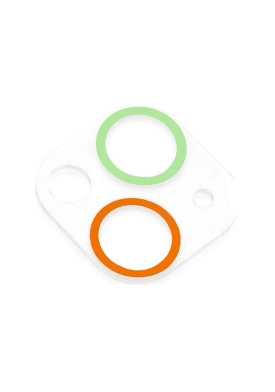 İphone 13 Mini Renkli Kamera Lens Koruma Cam - Turuncu-yeşil Diğer