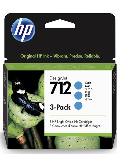 3Ed77A Hp 712 Camgöbeği 29 Ml 3'Lü Paket
