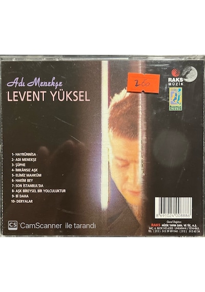 Plak Değildir Cd Dir Cd Levent Yüksel Adı Menekşe Sarı Bandroll