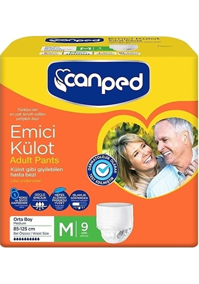 Canped Emici Külot Hasta Bezi M 9'Lu x 3 Adet