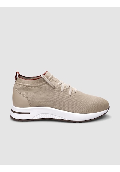 Triko Bej Bağcıklı Kadın Sneaker-bej Bej