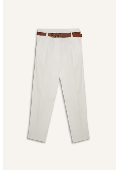 DeFacto 	Carrot Fit Gabardin Kumaş Pantolon Kemerli Yüksek Bel Kısa Paça D2732AX25SPWT32
