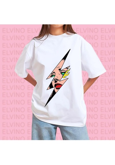 Noıssey Beyaz Yeni Tasarım Baskılı Oversize Unisex Kadın/erkek Bisiklet Yaka Pamuklu