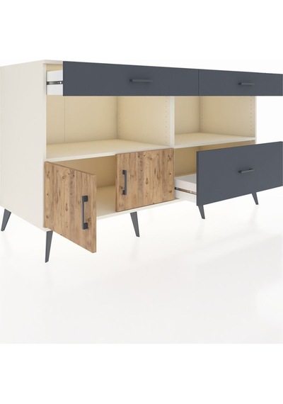 Kronos Konsol 2 Raflı 3 Çekmeceli 2 Kapaklı 176x59x99 Aytaşı-çam/ Aytaşı-çam/antrasit Kronos Konsol 2 Raflı 3 Çekmeceli 2 Kapaklı 176x59x99 Aytaşı-çam/ Aytaşı-çam/antrasit