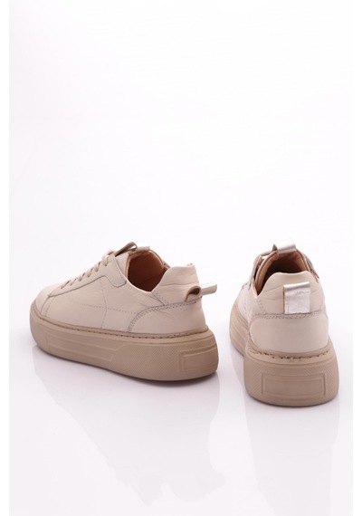 Dgn 477-23y Kadin Kalin Taban Bağcikli Sneaker Ayakkabi 477-1567-R0463 Ekru