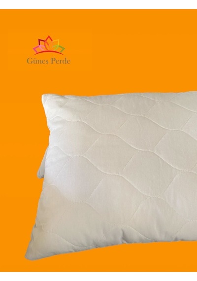 Pamuklu Kapitone Boncuk Silikon & Elyaf Yastık 600 Gr 2 Adet Beyaz