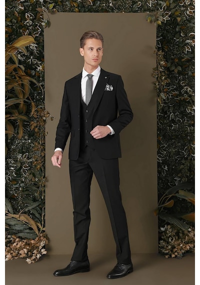 Efor Tk 887 Slim Fit Siyah Klasik Takım Elbise Siyah Efor Tk 887 Slim Fit Siyah Klasik Takım Elbise Siyah