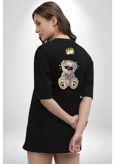 Gerçeklikten Uzak Tutun Siyah Oversize Unisex Ön Ve Sırt Baskılı Tişört Siyah Gerçeklikten Uzak Tutun Siyah Oversize Unisex Ön Ve Sırt Baskılı Tişört Siyah