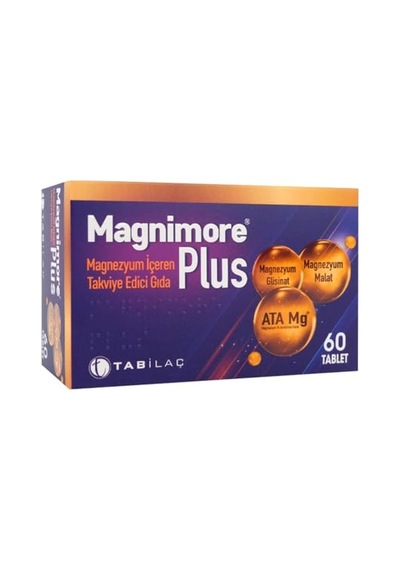 Ayrex Magnimore Plus Magnezyum 60 Tablet N-asetil Taurinat Bisglisinat Malat
