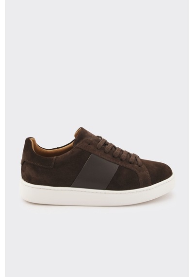 Derinet Comfort Taban Hakiki Deri Erkek Sneaker Kahve Süet Kahve Süet