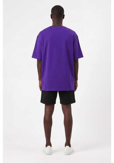 Usa Günlük Spor Tişört L.a. Lakers Mor Oversize 142352 SİYAH
