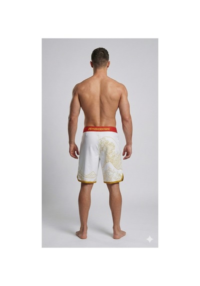 Pose I Down Golden Wave Boardshort Erkek Fizik Ve Deniz Şortu Beyaz