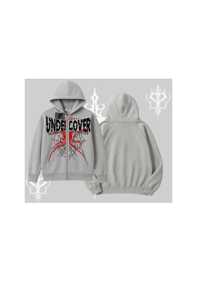 Tarzsokak Beyaz Hırka Sweatshirt Spider Undercover Gri
