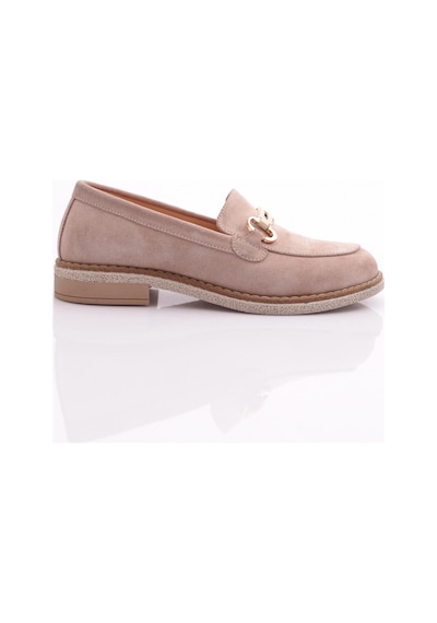 Dgn 246 Kadin Loafer Ayakkabi 246-1567-R0186 Bej Süet