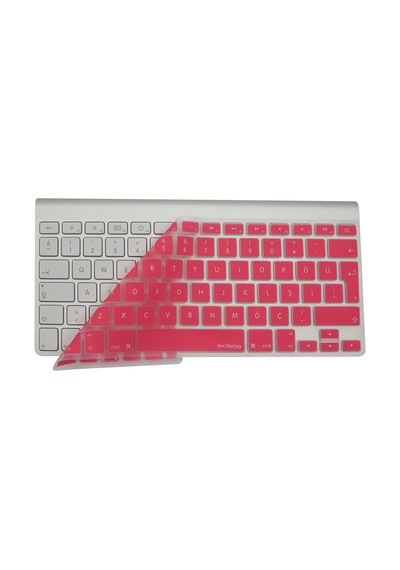 Klavye Kılıfı Magic Keyboard-1 A1314 A1242 İle Uyumlu Türkçe Q Baskı Silikon Kılıf Açık Pembe