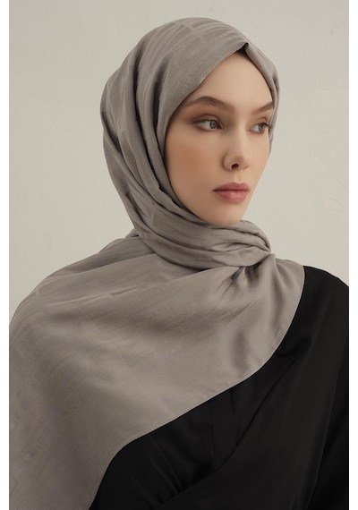 Armine Lyocell Şal - 3 - Gri 20