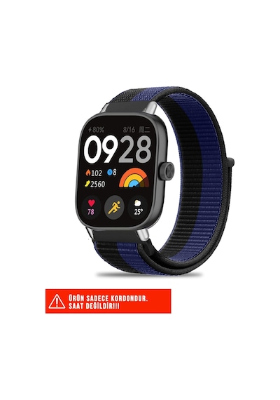 Xiaomi Redmi Watch 4, 5, 6 Ve Band 8 Pro İle Uyumlu Hasır Örgü Spor Naylon Kordon, 20mm, Siyah Açık Kahverengi