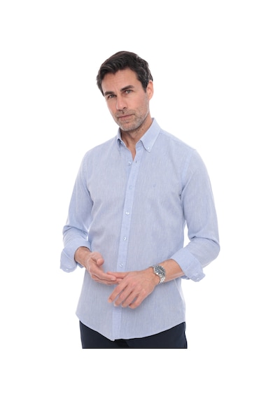 Slim Fit Uzun Kol Yaka Düğmeli Nefes Alan Keten Hediye Kutulu Erkek Gömlek Fs-004548 - Mavi-3236 MAVİ Slim Fit Uzun Kol Yaka Düğmeli Nefes Alan Keten Hediye Kutulu Erkek Gömlek Fs-004548 - Mavi-3236 MAVİ