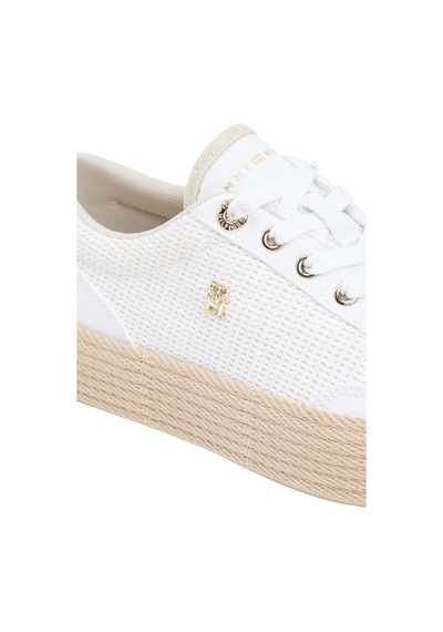 Tommy Hilfiger Kadın Foxing Platform Rope Ayakkabı Fw0fw091730lı Beyaz