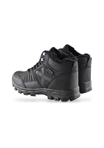 Papatay K8 Tam Ortopedik Taban Outdoor Kışlık Erkek Bot Ayakkabı Kaymaz Taban Siyah