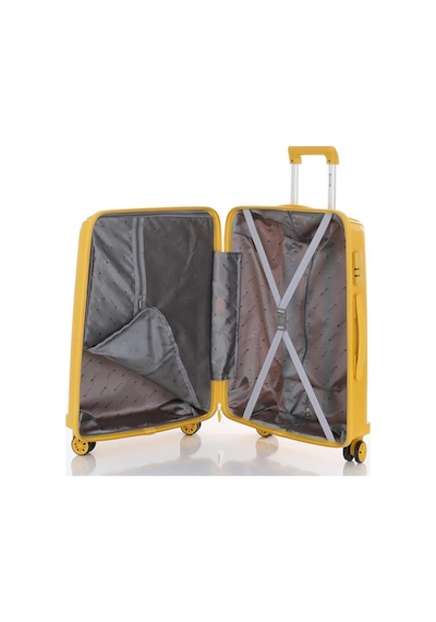 Mçs 3lü Set Kırılmaz Silikon Seyahat Valizi Bavulu V305 Sarı