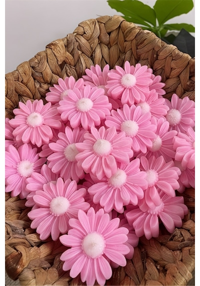 Bernami Biblo Pinterest Pembe Çiçek Desen Papatya Dekoratif Mum Söz, Nişan, Meclis Hediyelik 8 Adet