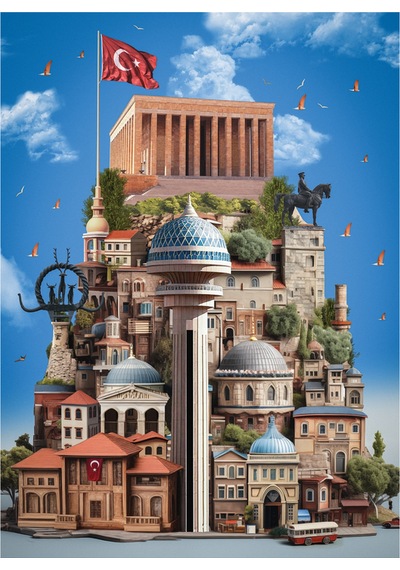 Anatolian 1000 Parçalık Puzzle - Ankara 1207