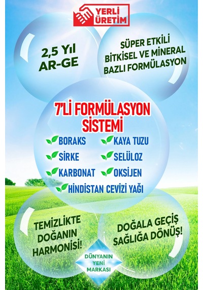 %100 Doğal Bitkisel Çok Çok Amaçlı Konsantre Temizleyici Ve Leke Çıkarıcı Seti