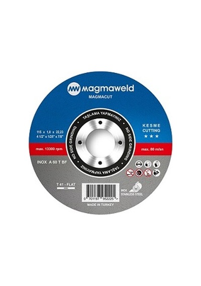 İnox İnce Kesme Taşı 115x1x22 Mm Paslanmaz Kesme Taşı 1 Pk 10 Ad