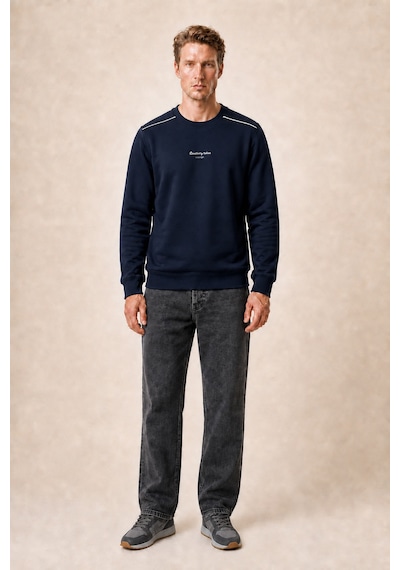 Redline Qwen Bisiklet Yaka Regular Fit Kışlık Sweatshirt Lacivert