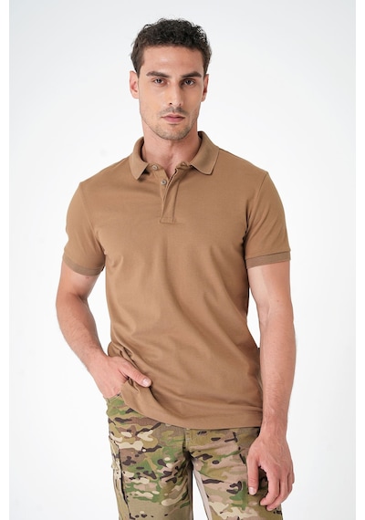 Mecanık Casual Ryker Polo T-shirt Camel