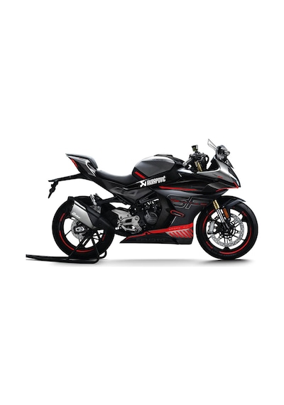 Cf Moto 450sr Akrapovic Orta Şase Tasarım Motosiklet Sticker Etiket Modeli Beyaz