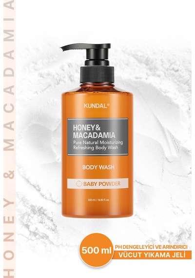 Kundal Honey & Macadamia Baby Powder Pure Body Wash 500 ML