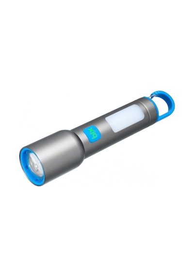 Bix Bx1010fl 10w 500 Lümen Zoom Özellikli 500 Metre Menzilli Metal Led El Feneri Şarj Edilebilir Flashlight Gri