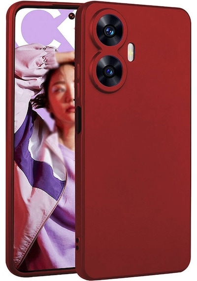 Realme C55 Kılıf Zore Premier Silikon Kapak Kırmızı