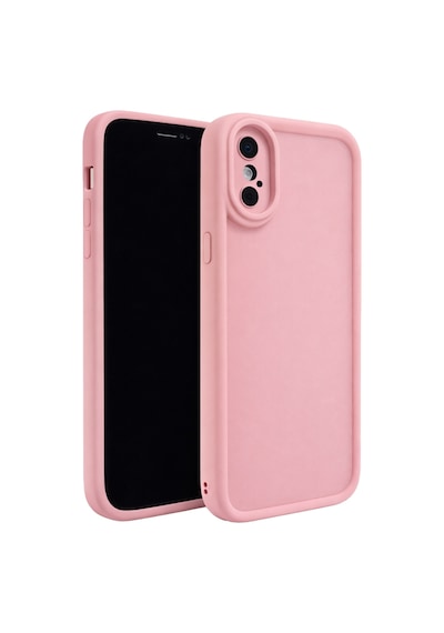 Apple Uyumlu iPhone Xs Max Kamera Çıkıntılı Mat Silikon Telefon Kılıfı Pembe