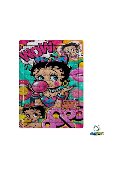 Ghostbastır Design Betty Boop 99 Parça Ayaklı Puzzle Dekoratif Çocuk Yapbozu 0143