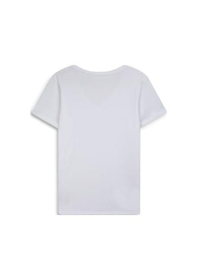 LTB V Yaka Basic Beyaz T-shırt Beyaz