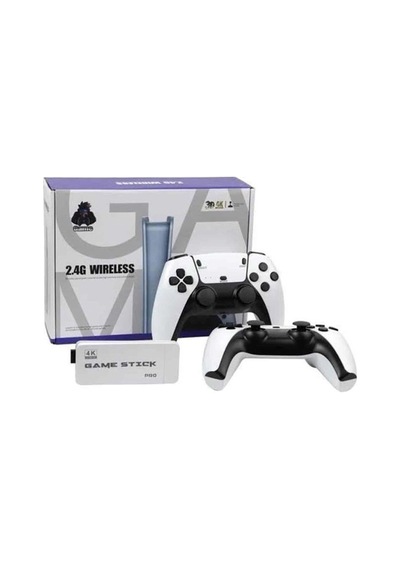 Çift Oyun Kollu 4k Hd Ekran Nostaljik 20.000 Oyunlu Beyaz Game Stick Najmaddin