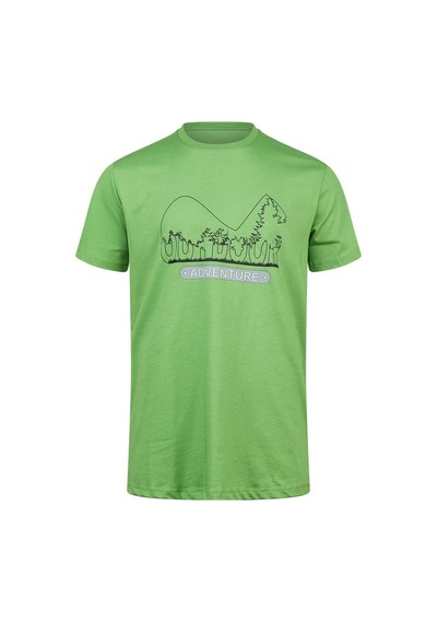2as Alex Baskılı Erkek Sıfır Yaka T-shirt 016 Yeşil