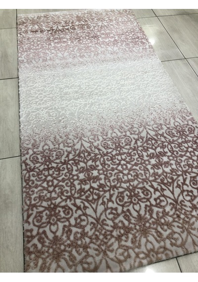 Saray Halı Şiraz 12433 R-1 Pudra Pembe Beyaz 100X200 Yolluk !