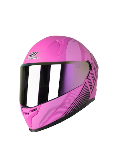 Mts M-910 Fuchsia Lady Güneş Vizörlü Motosiklet Kaskı Mat Pembe - Siyah