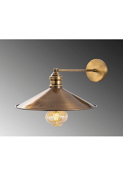 Vintage Mat Eskitme Gold Duvar Apliği Retro Rustik Metal Gövdeli Siyah