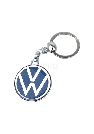Yüksek Kaliteli Lacivert Volkswagen Logolu Damla Baskılı Şık Hediyelik Araç Anahtarlığı