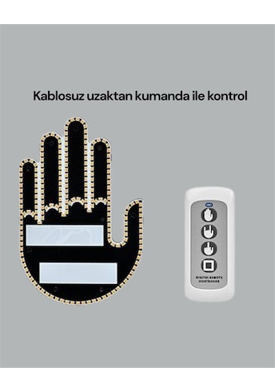 Yüksek Görünürlüklü Otomobil Jest Işığı 3 Modlu Led Arka Cam Aksesuarı, Pratik Eğlenceli