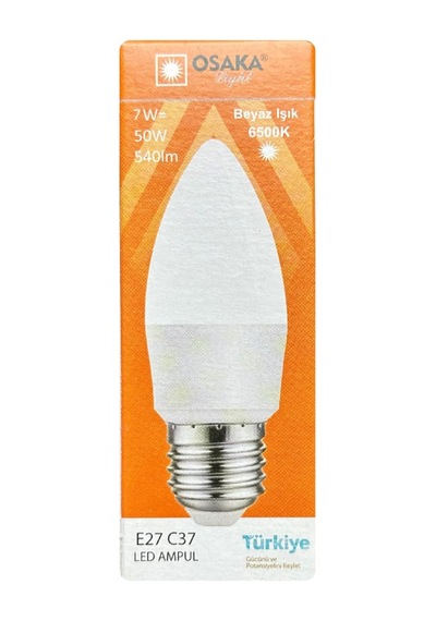 7w 50w 6500k Beyaz Işık E27 Duylu Mum Led Ampul, 4 Adet Diğer