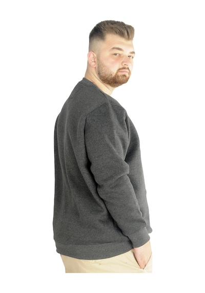 Mode Xl Erkek Sweatshirt Bisiklet Yaka Basic 20131 Antramelanj 001